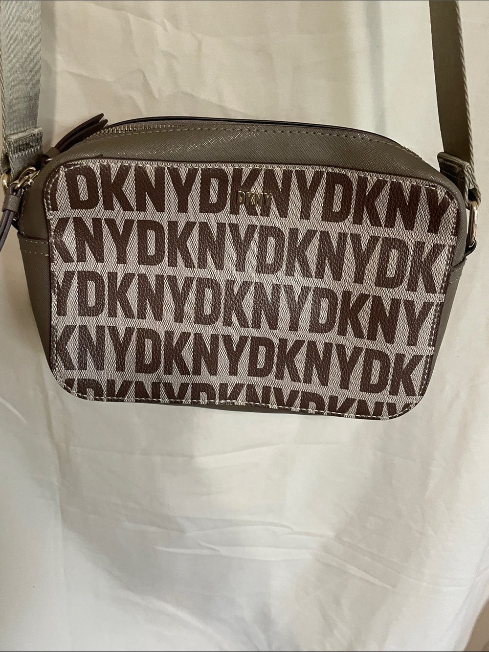 DKNY TUTU DZ Signature Logo Print Crossbody Bag
